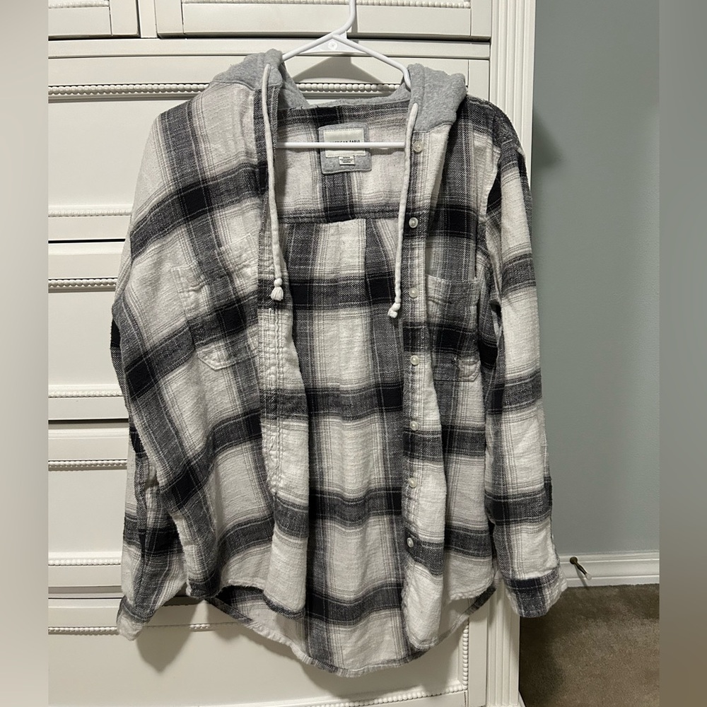 American Eagle flannel hoodie